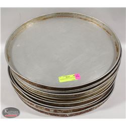 10 EXTRA-LARGE 18" ALUMINUM PIZZA PANS