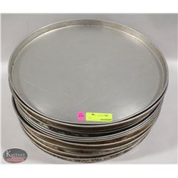 10 EXTRA-LARGE 18" ALUMINUM PIZZA PANS