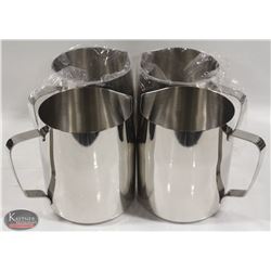 CASE OF 4 NEW JOHNSON ROSE 48 OZ FROTHING PITCHERS