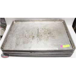 STACK OF 9 FULL SIZE BUN PANS