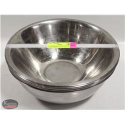 8 GOOD QUALITY 11" STAINLESS STEEL MIXING BOWLS