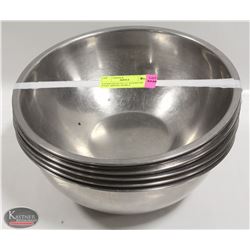 8 GOOD QUALITY 11" STAINLESS STEEL MIXING BOWLS