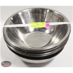 8 GOOD QUALITY 11" STAINLESS STEEL MIXING BOWLS
