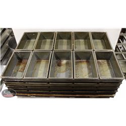 LOT OF TEN 5-LOAF STRAPPED BREAD PANS