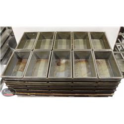 LOT OF TEN 5-LOAF STRAPPED BREAD PANS