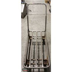 CHROME-TUBE CART ON CASTORS W/ DETACHABLE HANDLE