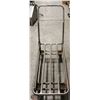 Image 1 : CHROME-TUBE CART ON CASTORS W/ DETACHABLE HANDLE