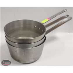 GROUP OF 3 LARGE 6QT ALUMINUM COOKING POTS