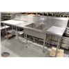 Image 1 : 10' DUAL WELL SEAFOOD PREP-SINK W/ POLY PREP AREA