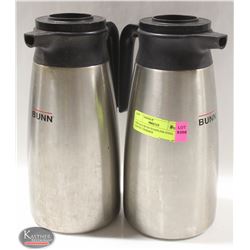 TWO B14 BUNN STAINLESS STEEL COFFEE THERMOS