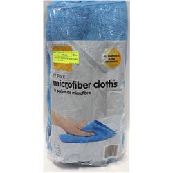 PACK OF 1 DOZEN NEW MICROFIBRE CLOTHS- BLUE