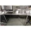 Image 1 : 4' SS PREP TABLE WITH SINK