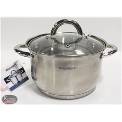 NEW 2L KAISERHOFF INDUCTION CAPABLE POT W/ LID