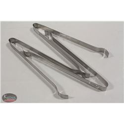 3 NEW JOHNSON ROSE 11.5" STAINLESS STEEL POM TONGS