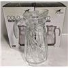 Image 1 : LOT OF 2 NEW 1800ML GLASS PITCHERS W/ LIDS