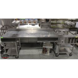 9' CUSTOM S/S FRENCH FRY STATION W/ UNDERSHELF