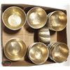 Image 1 : LOT OF 22 ALUMINUM DIMPLED BOWLS 4.5" X 2.5"