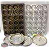 Image 1 : LOT OF TWO 24-MUFFIN PANS & 4-9" CAKE FORMS