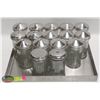 Image 1 : STAINLESS STEEL TRAY W/ 16 SUGAR DISPENSERS