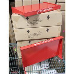 5 CASES OF RED JELLY BELLY SHELVING 16" X 9"