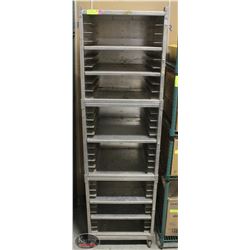 3-TIER S/S ENCLOSED RACK ON CASTORS