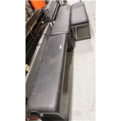 LOT OF 3 METAL & LEATHERETTE SEATING BENCHES
