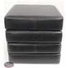Image 1 : 4  LEATHER TOP SQUARE STOOL SEATS