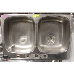 STAINLESS STEEL 2-WELL DROP-IN SINK