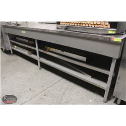 LARGE 10' STAINLESS STEEL-TOP CABINET W/