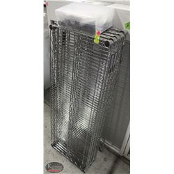 SIX COMMERCIAL CHROME-WIRE SHELVES* AS IS