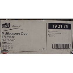 CASE OF 400 TORK 570 WHITE MULTIPURPOSE CLOTHS
