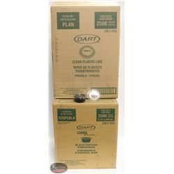 CASE OF 2500 BLACK 3.25 OZ PORTION CUPS W/ CASE OF