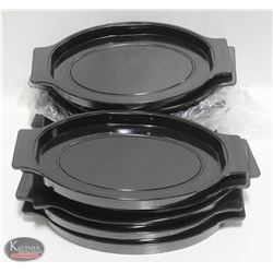 12 NEW JOHNSON ROSE BLACK OVAL PLATTERS