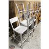 Image 1 : GROUP OF 8 WELDED ALUMINUM BAR-HEIGHT CHAIRS