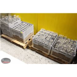 PALLET OF DISHWASHER RACKS FULL OF ASSORTED