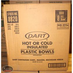 CASE OF 1000 DART 8 OZ HOT OR COLD INSULATED