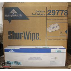 CASE OF 1050 SHUR-WIPE DELICATE TASK WIPERS