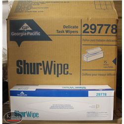 CASE OF 1050 SHUR-WIPE DELICATE TASK WIPERS
