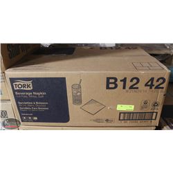 CASE OF 6000 TORK 1/4 BEVERAGE NAPKINS