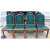 Image 1 : LOT OF 8 WOOD PADDED DINING CHAIRS