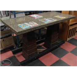 GRANITE TOP BAR HEIGHT DINING TABLE