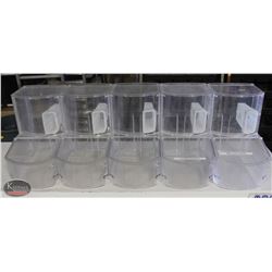 GROUP OF 5 TOP-FILL GRAVITY BULK BINS