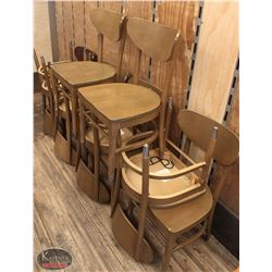 LOT OF 10 WOOD DINING CHAIRS INCL: 1 MISMATCHED