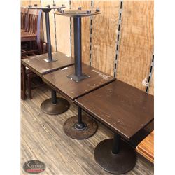 LOT OF 7 SQUARE DINING TABLES 23.5"X23.5"X29"