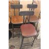 Image 1 : LOT OF 3 VINTAGE STYLE METAL BAR HEIGHT CHAIRS