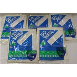 LOT OF 5 PAIRS OF SUPERIOR COVERALLS W/ HOOD.