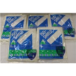 LOT OF 5 PAIRS OF SUPERIOR COVERALLS W/ HOOD.