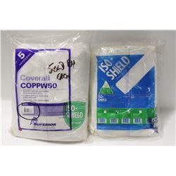 LOT OF 6 SUPERIOR COVERALLS W/ HOOD