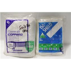 LOT OF 6 SUPERIOR COVERALLS W/ HOOD