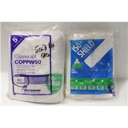 LOT OF 6 SUPERIOR COVERALLS W/ HOOD